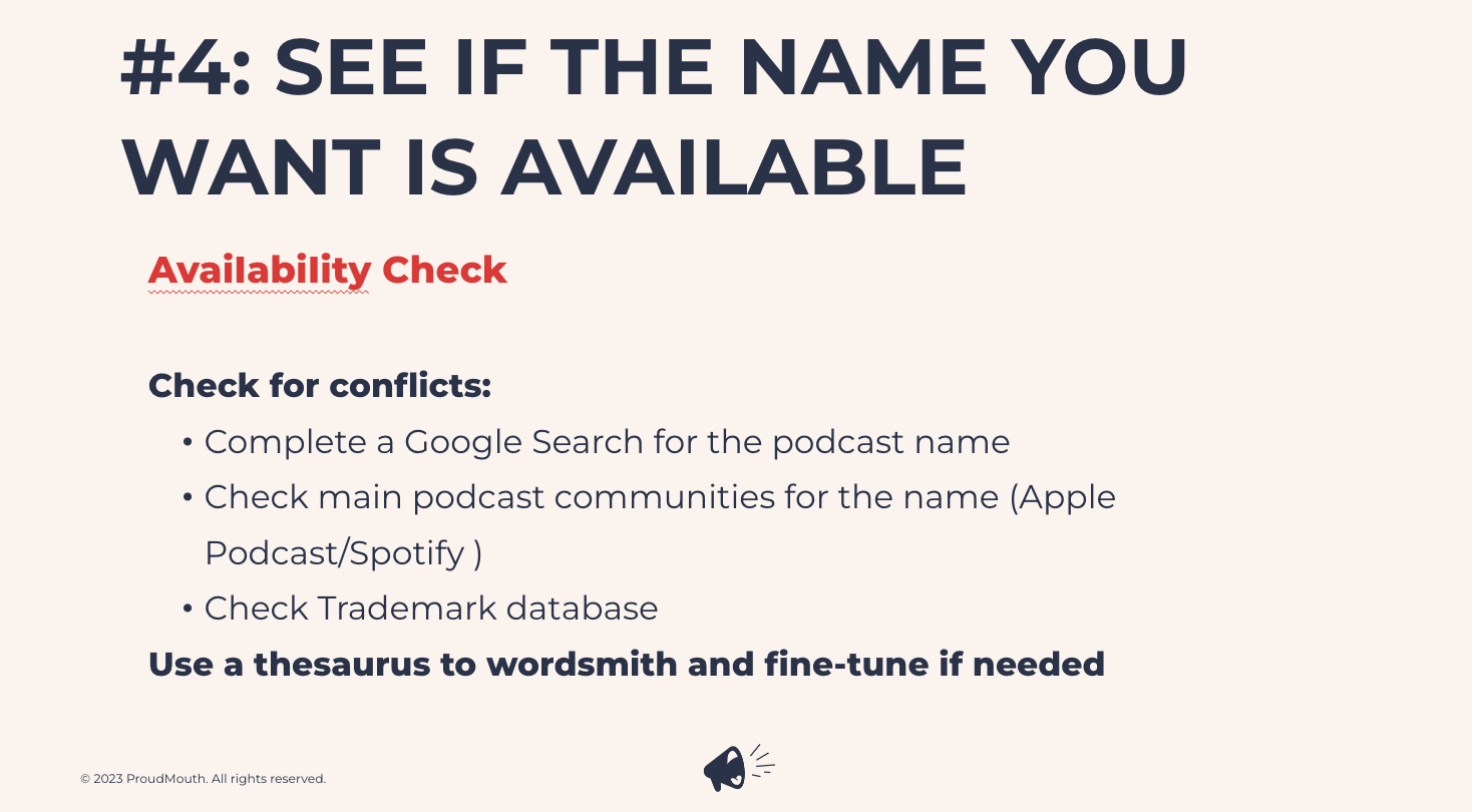  Check for Podcast Name Availability [29:16]